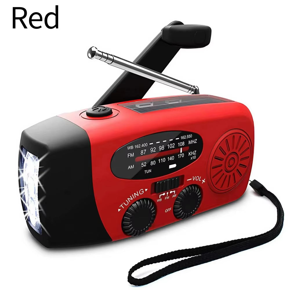 PowerGuard MAX™ Emergency Weather Radio — 4000mAh Power Bank | NOAA/AM/FM | Solar & Hand Crank | SOS Siren | Super-Bright LED Flashlight