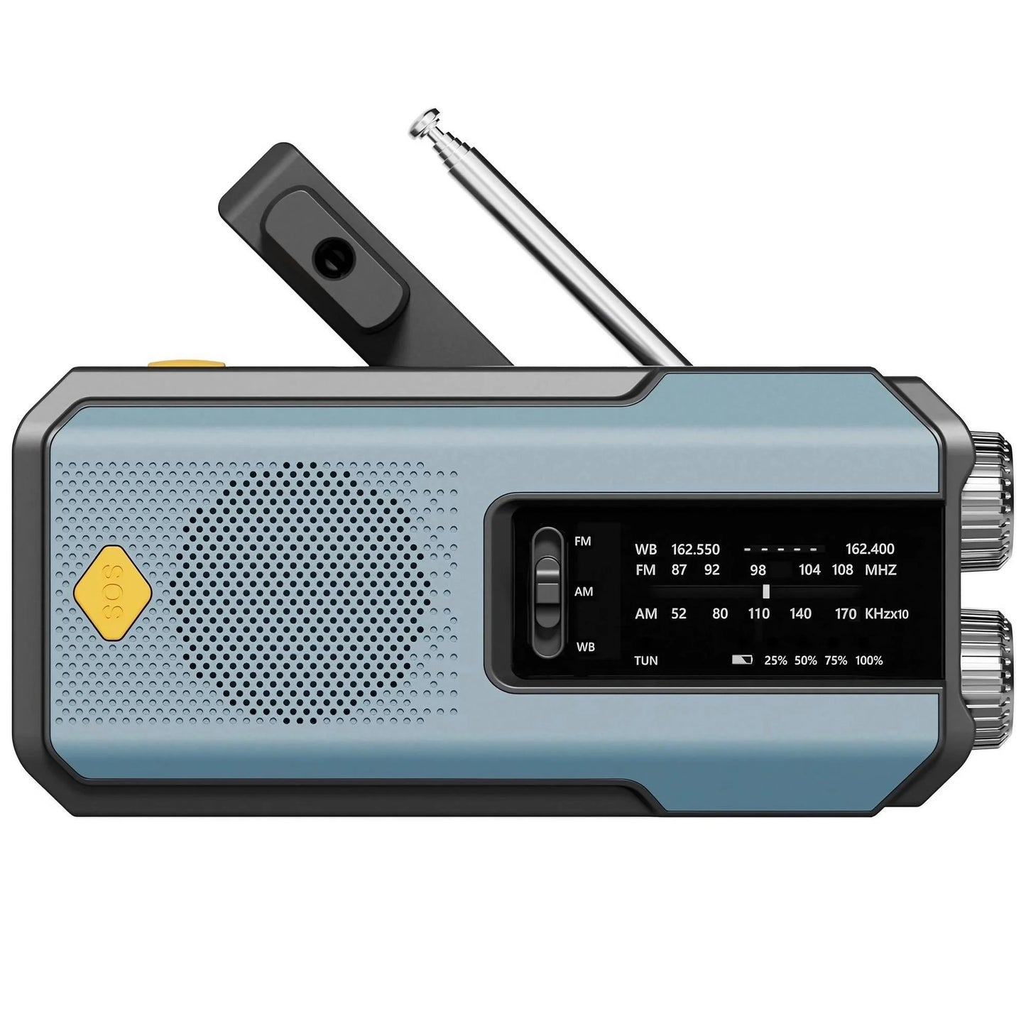 PowerGuard MAX™ Emergency Weather Radio — 4000mAh Power Bank | NOAA/AM/FM | Solar & Hand Crank | SOS Siren | Super-Bright LED Flashlight