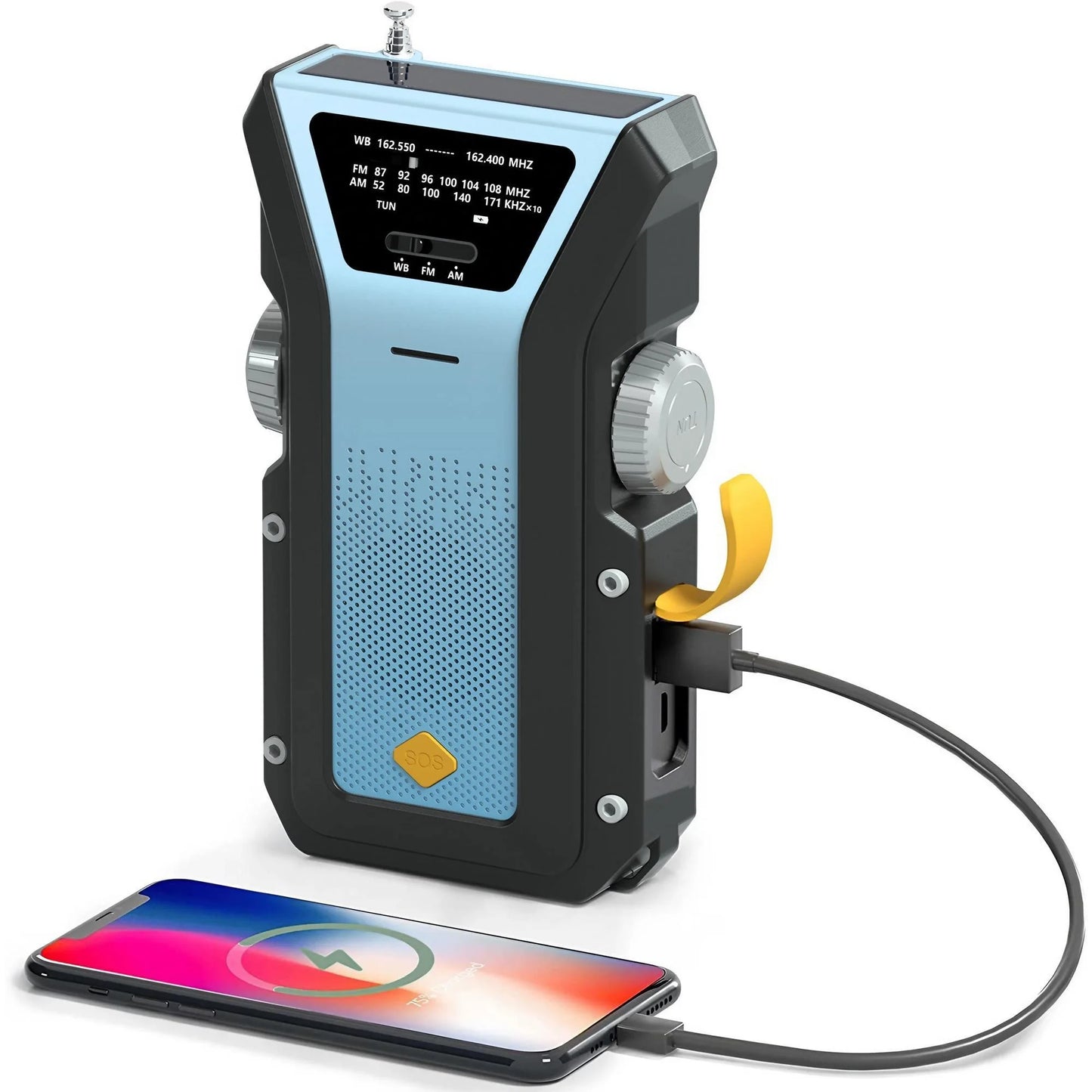 PowerGuard MAX™ Emergency Weather Radio — 4000mAh Power Bank | NOAA/AM/FM | Solar & Hand Crank | SOS Siren | Super-Bright LED Flashlight