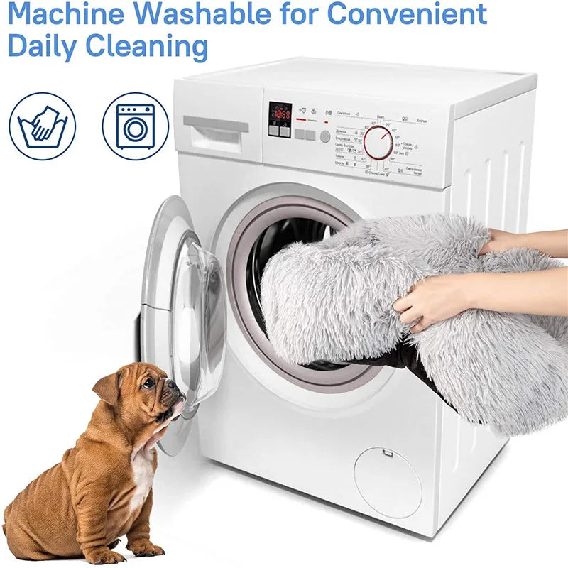 CloudNine Square Calming Dog Bed – Ultra-Soft Washable Plush
