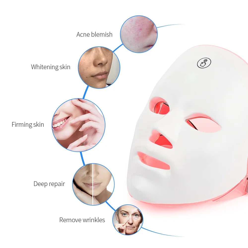 7-Color Radiance Mask | Rechargeable LED Therapy for Instant Lift & Glow