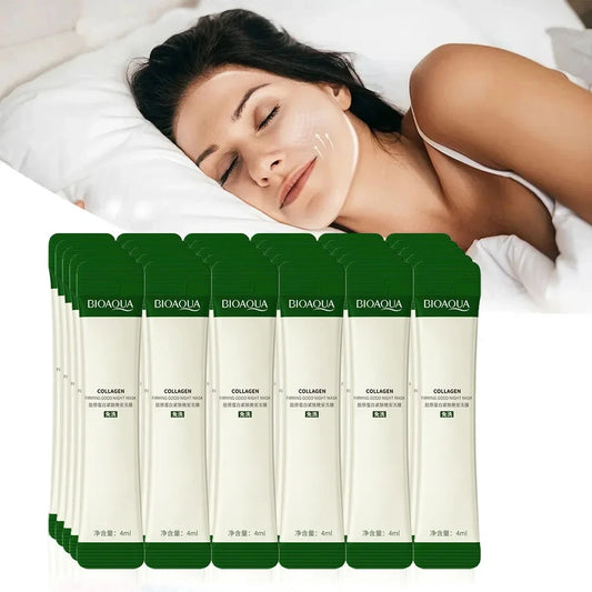 Glow While You Sleep: BIOAQUA Collagen Mask Pack (30pcs) — Korean Skincare Firming & Brightening