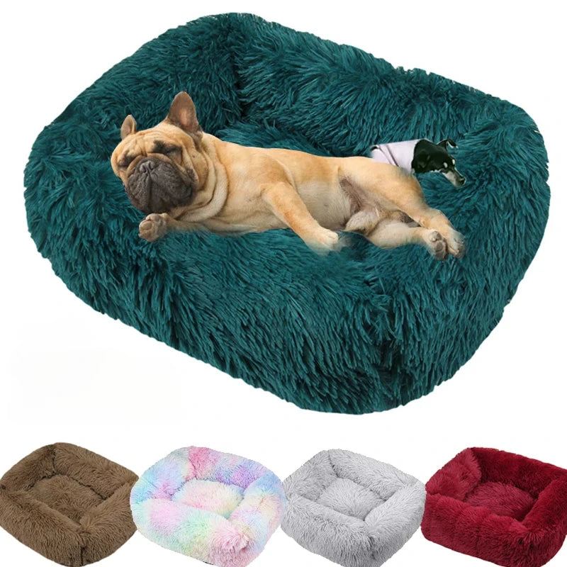 CloudNine Square Calming Dog Bed – Ultra-Soft Washable Plush