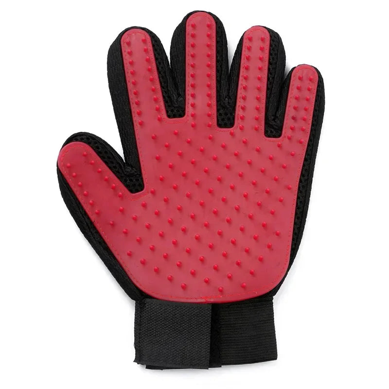 "Magic Touch 2-in-1 Pet Grooming & Bathing Gloves: Gentle Deshedding for Cats & Dogs"