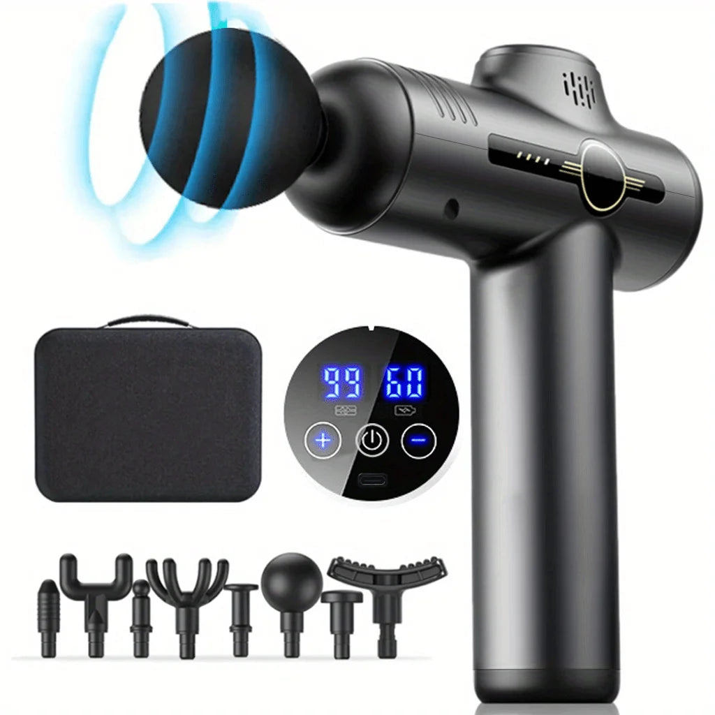 Feel Relief in 60 Seconds — Portable Deep Muscle Massage Gun for Full Body Recovery