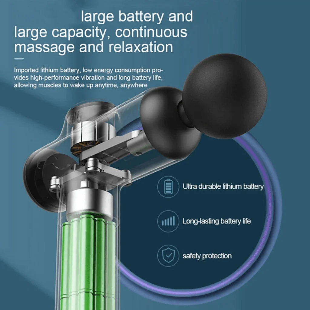 Feel Relief in 60 Seconds — Portable Deep Muscle Massage Gun for Full Body Recovery