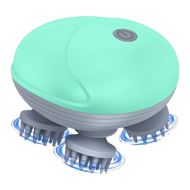 ZenPulse™ 4-in-1 Electric Massager: Deep Tissue Relief for Scalp, Body, & Pets