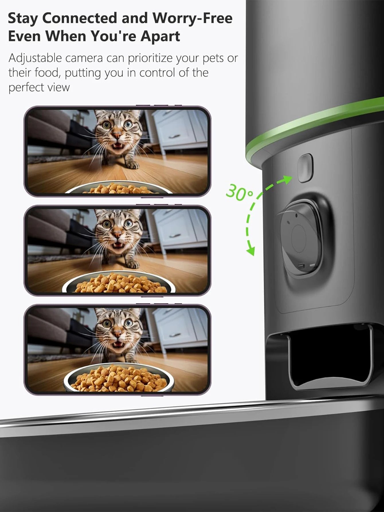 Smart Cat Feeder with Camera & WiFi (Dual Band 2.4G/5G)