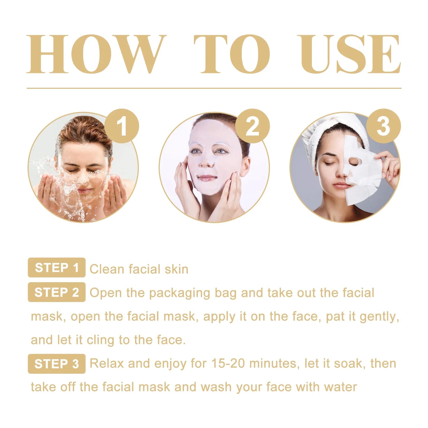 10pk Korean Collagen Firming Masks | Anti-Aging & Deep Glow Formula