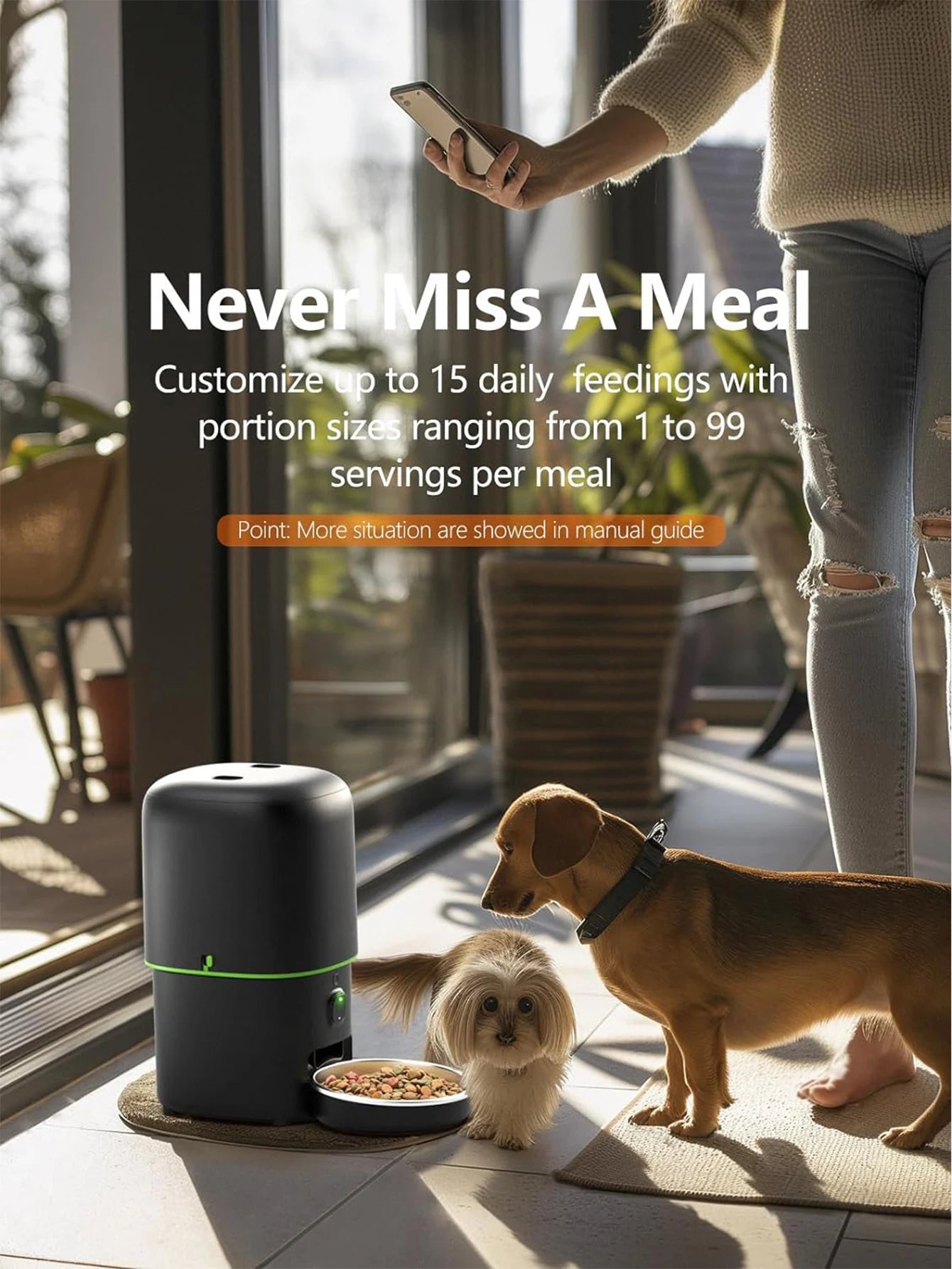 Smart Cat Feeder with Camera & WiFi (Dual Band 2.4G/5G)