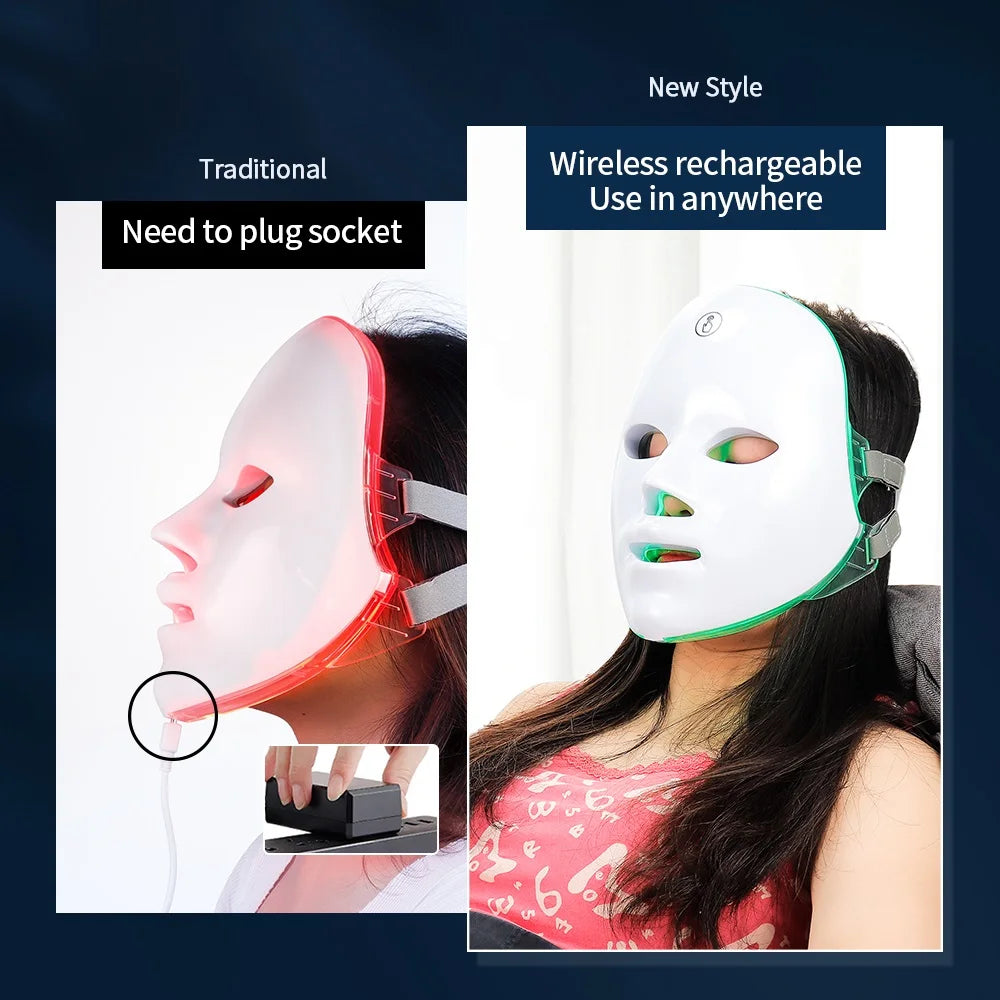 7-Color Radiance Mask | Rechargeable LED Therapy for Instant Lift & Glow