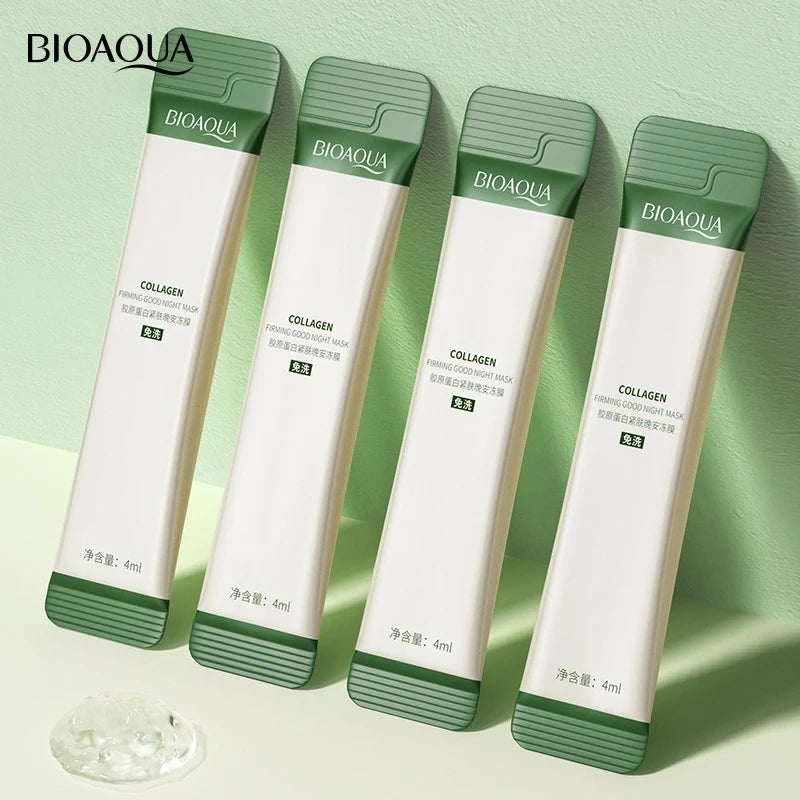 Glow While You Sleep: BIOAQUA Collagen Mask Pack (30pcs) — Korean Skincare Firming & Brightening