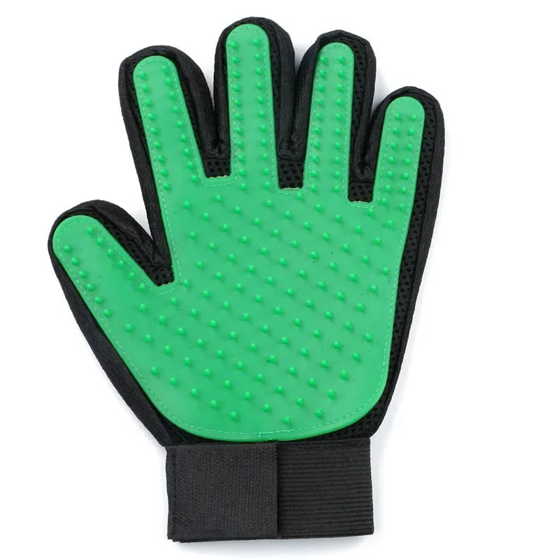 "Magic Touch 2-in-1 Pet Grooming & Bathing Gloves: Gentle Deshedding for Cats & Dogs"