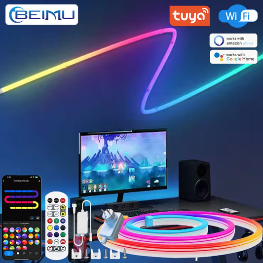 BEIMU Smart RGBIC Neon LED Strip Lights (24V/WiFi)