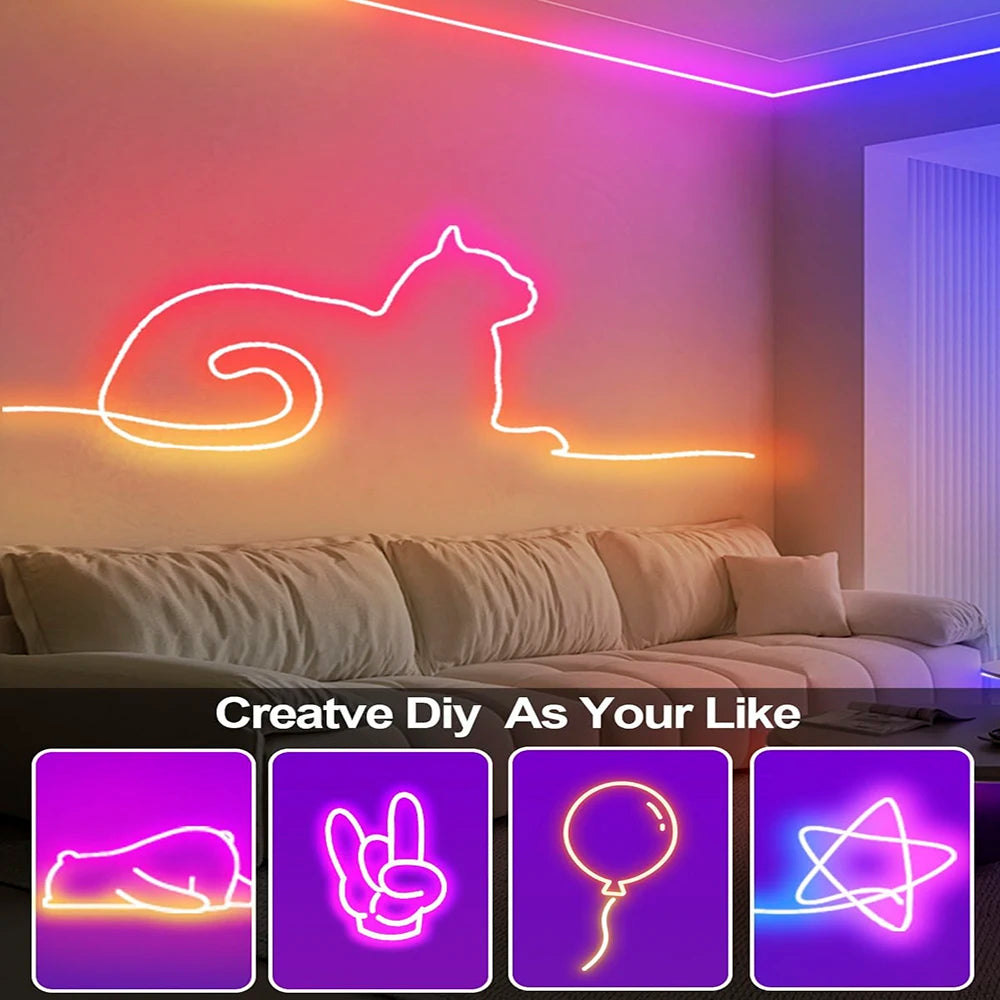 BEIMU Smart RGBIC Neon LED Strip Lights (24V/WiFi)