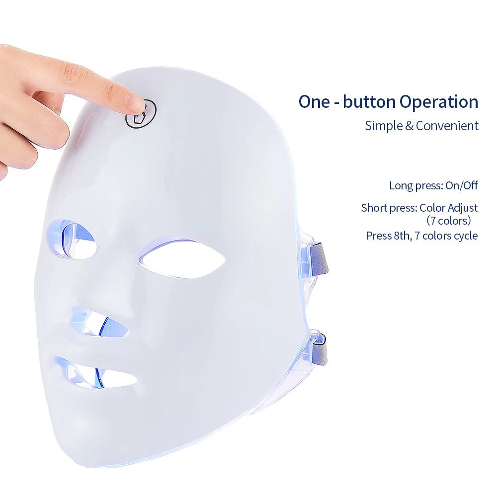 7-Color Radiance Mask | Rechargeable LED Therapy for Instant Lift & Glow