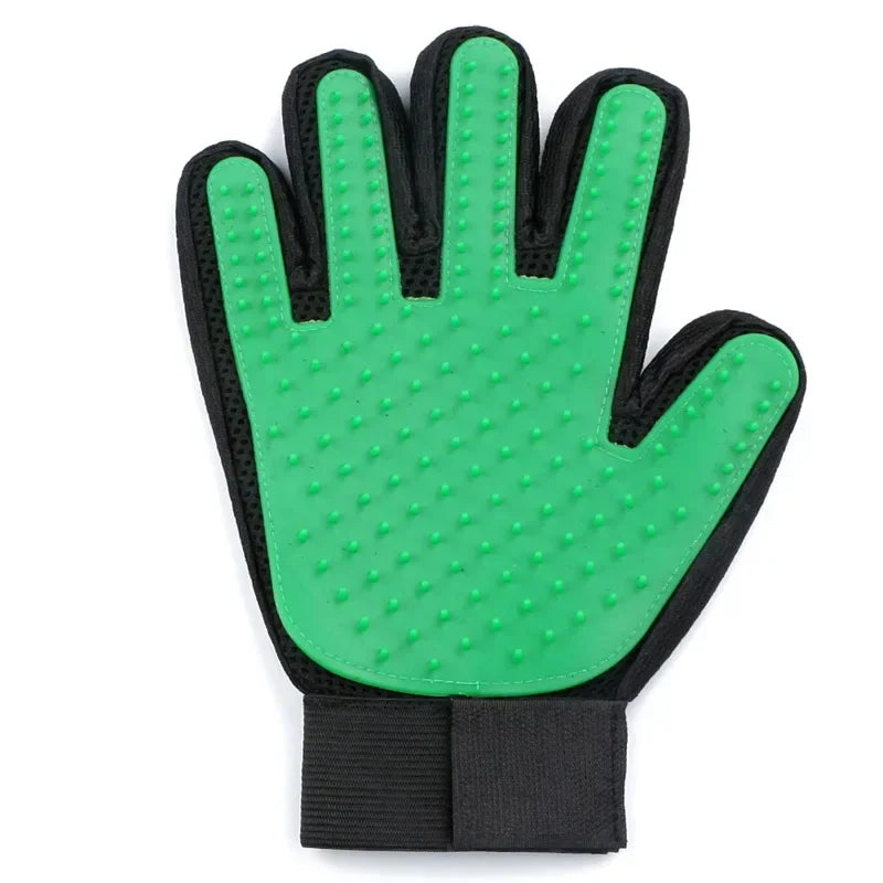 "Magic Touch 2-in-1 Pet Grooming & Bathing Gloves: Gentle Deshedding for Cats & Dogs"