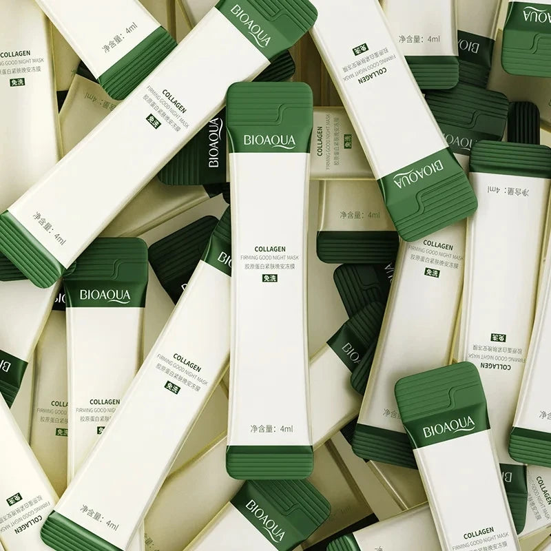 Glow While You Sleep: BIOAQUA Collagen Mask Pack (30pcs) — Korean Skincare Firming & Brightening