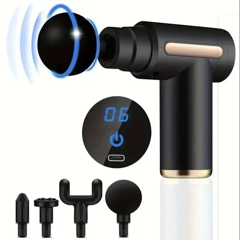 Feel Relief in 60 Seconds — Portable Deep Muscle Massage Gun for Full Body Recovery