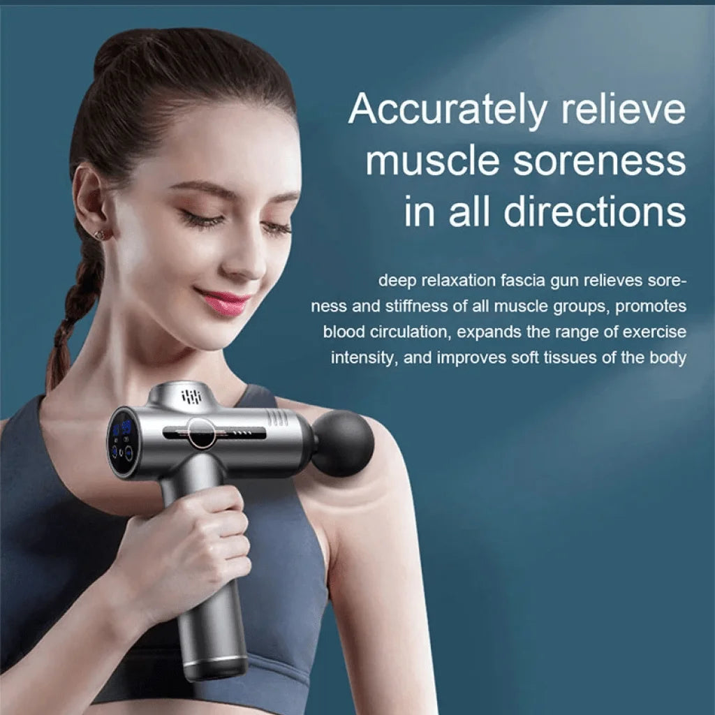 Feel Relief in 60 Seconds — Portable Deep Muscle Massage Gun for Full Body Recovery