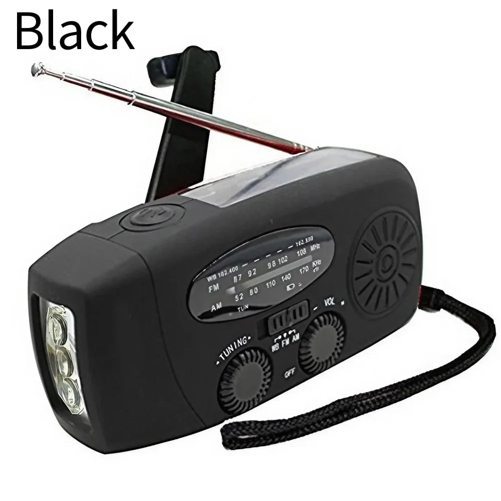 PowerGuard MAX™ Emergency Weather Radio — 4000mAh Power Bank | NOAA/AM/FM | Solar & Hand Crank | SOS Siren | Super-Bright LED Flashlight