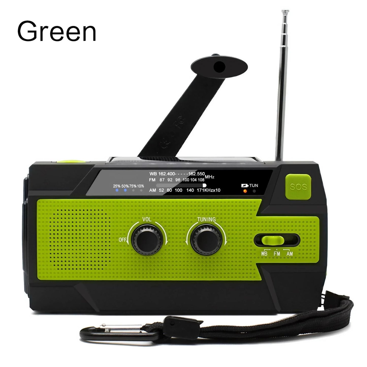PowerGuard MAX™ Emergency Weather Radio — 4000mAh Power Bank | NOAA/AM/FM | Solar & Hand Crank | SOS Siren | Super-Bright LED Flashlight